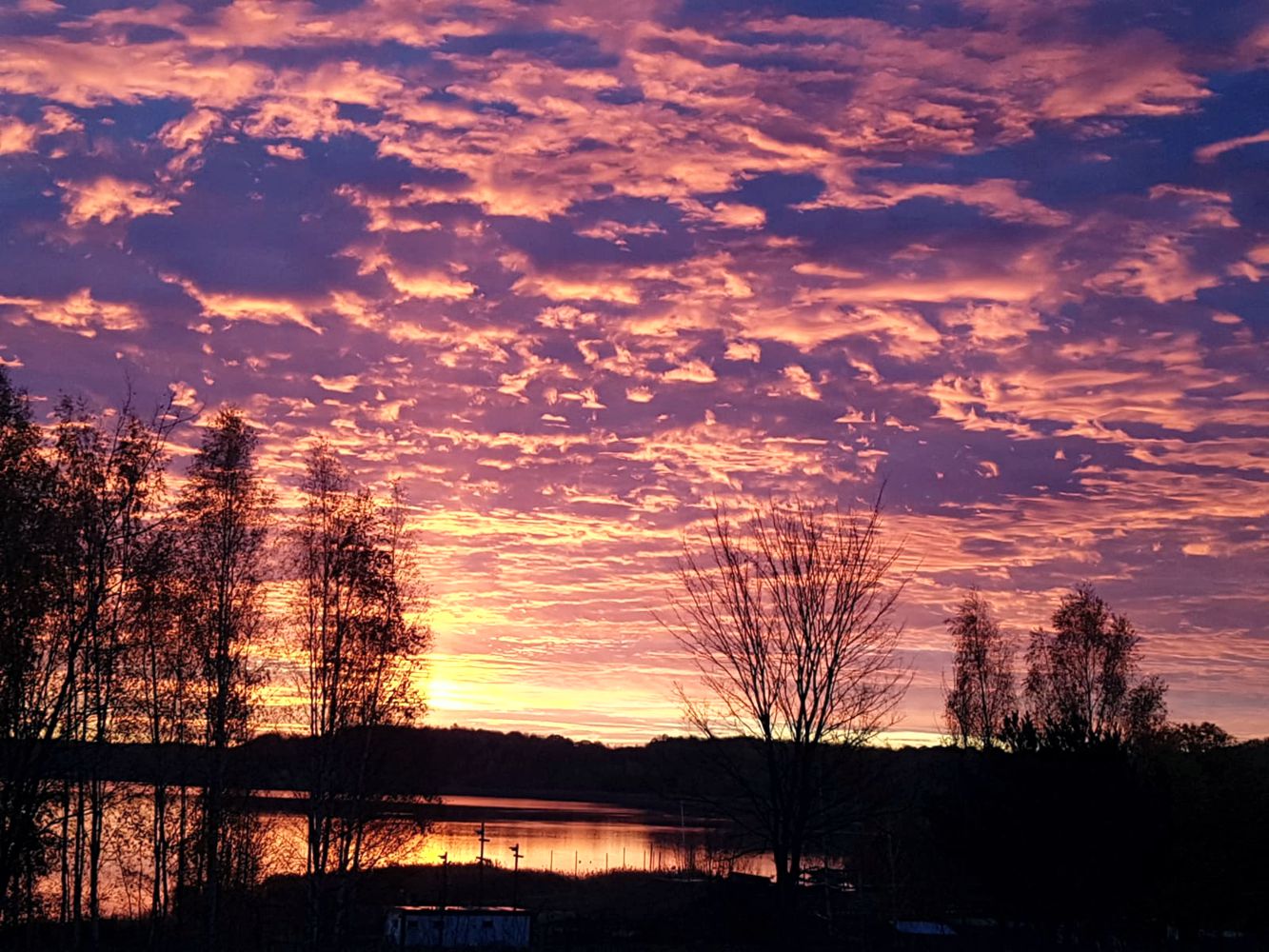 Sonnenaufgang am Haselbacher See